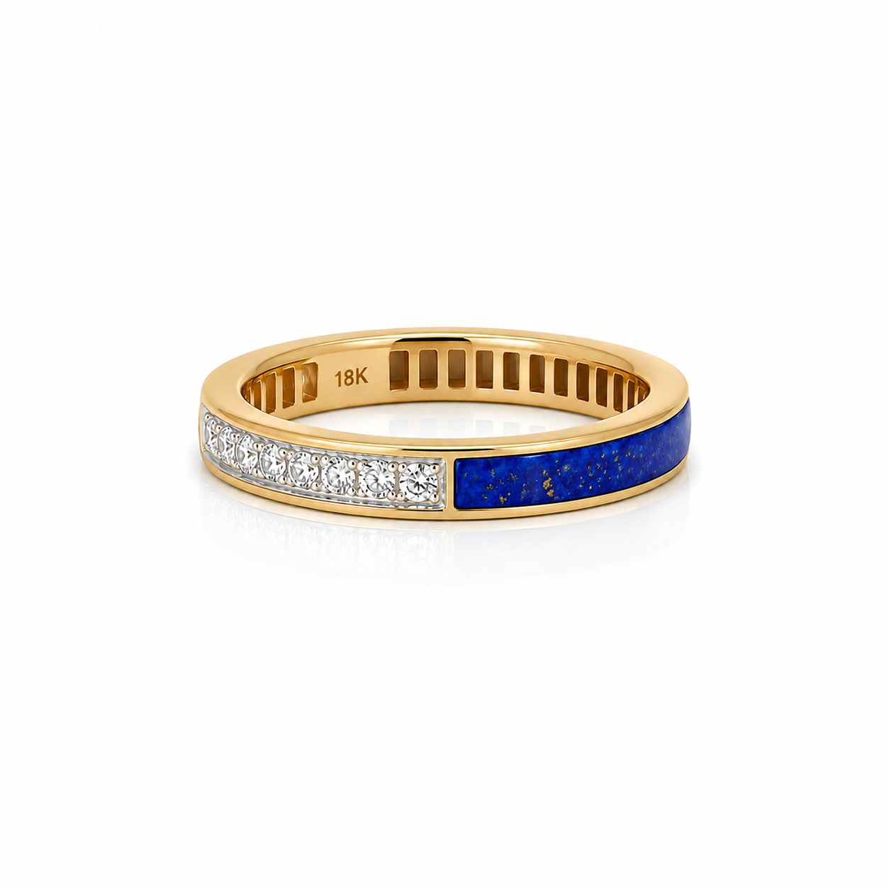Selene 18K Gemstone & Diamond Band