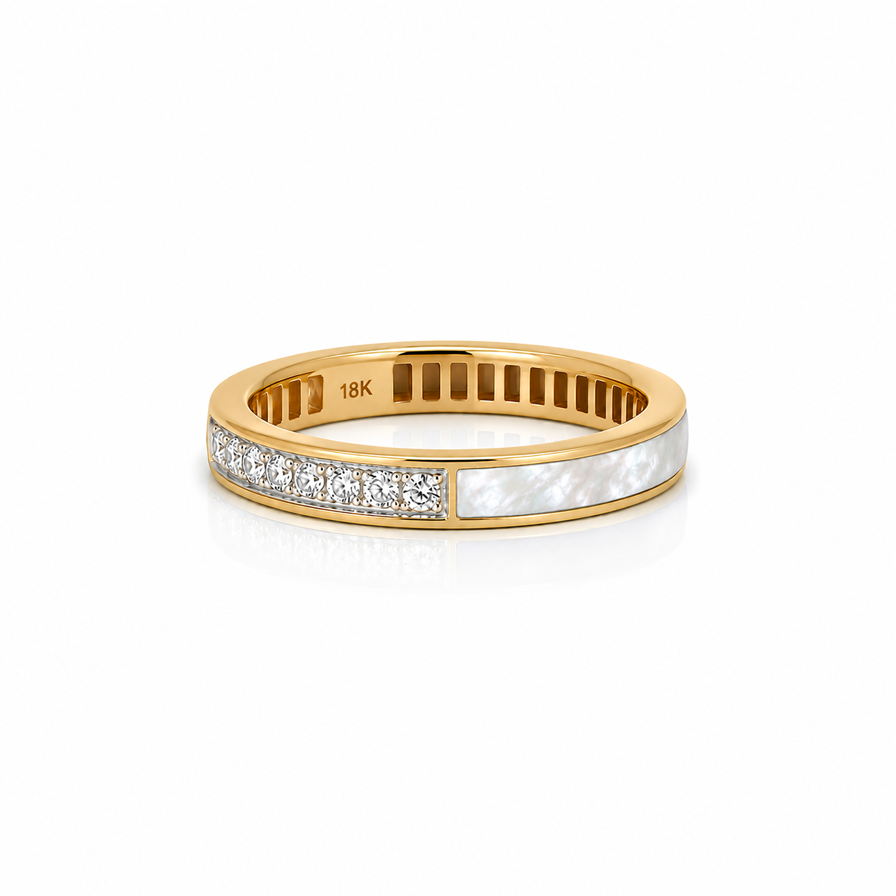 Selene 18K Gemstone & Diamond Band