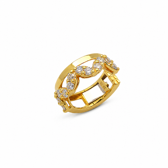 Diamond 18K Single Bar Ear Cuff