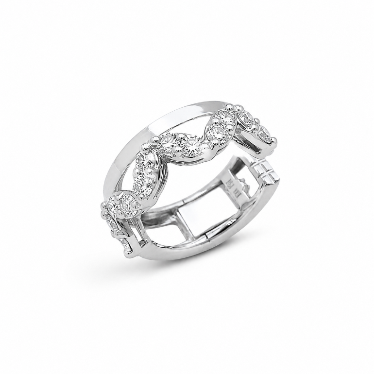 Diamond 18K Single Bar Ear Cuff