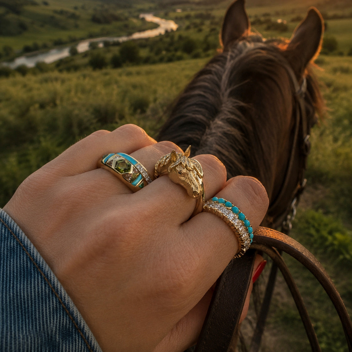 Sculptural 18K Horse Ring - Stevie Wren