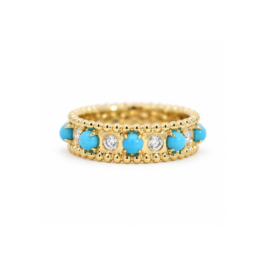 18K Gold Valeria Diamond & Gemstone Band