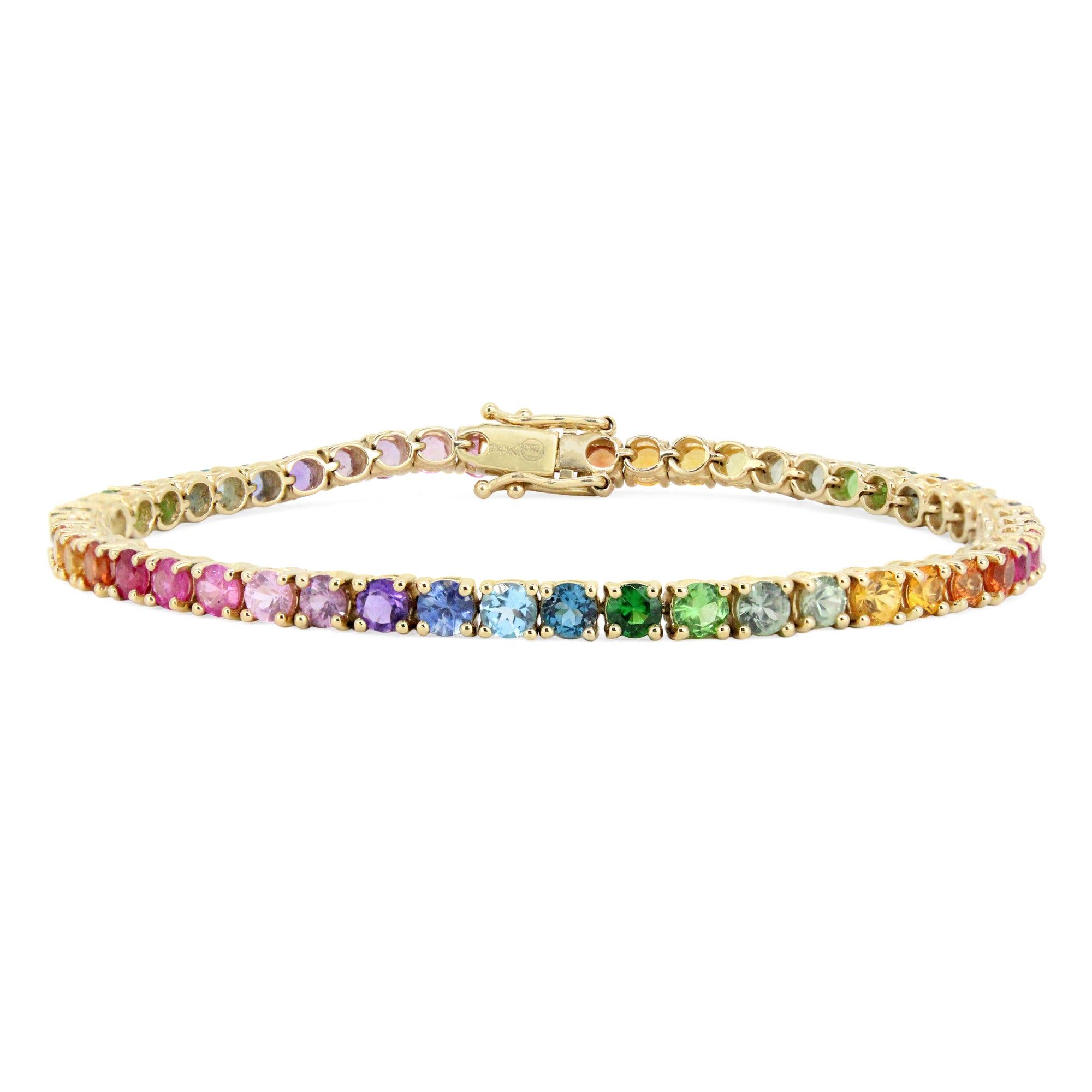 Yellow 14k multi colored Baguette Gemstone Bracelet – Maurice's Jewelers