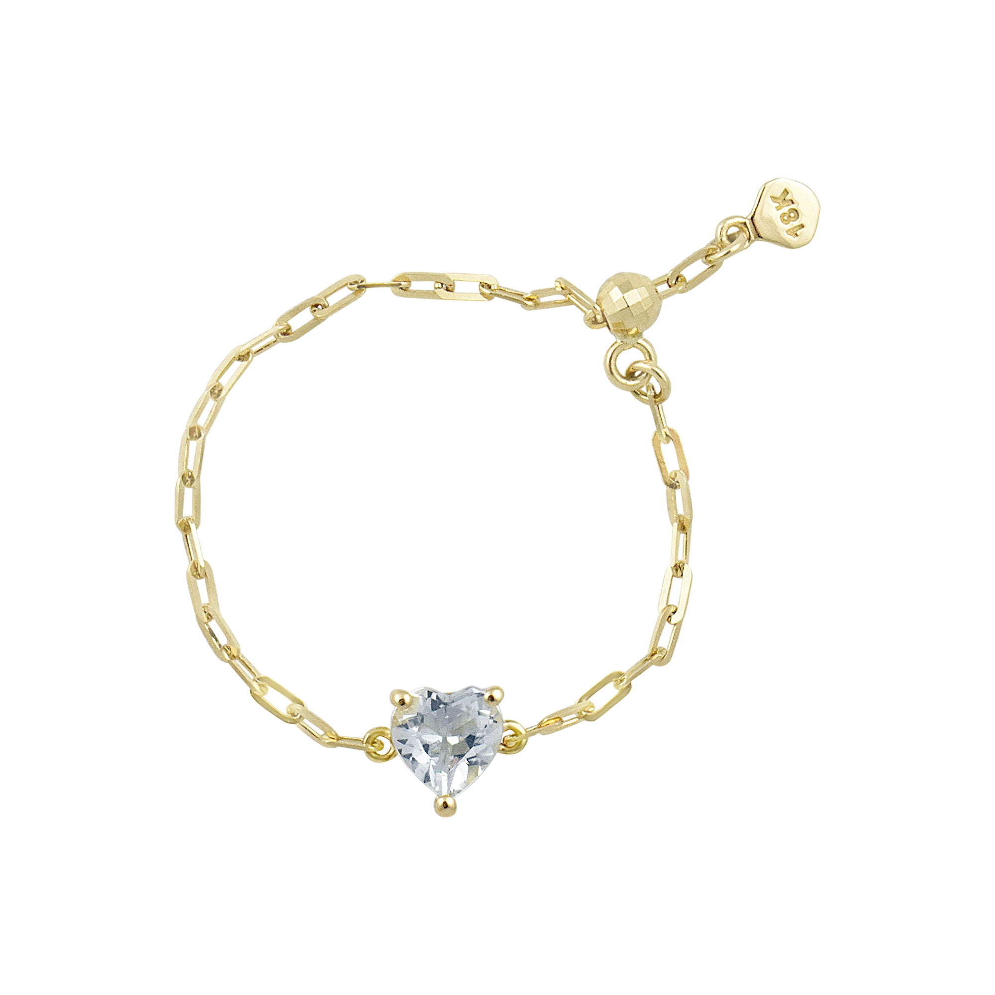 Gemstone Heart 18K "Perfect Fit" Ring