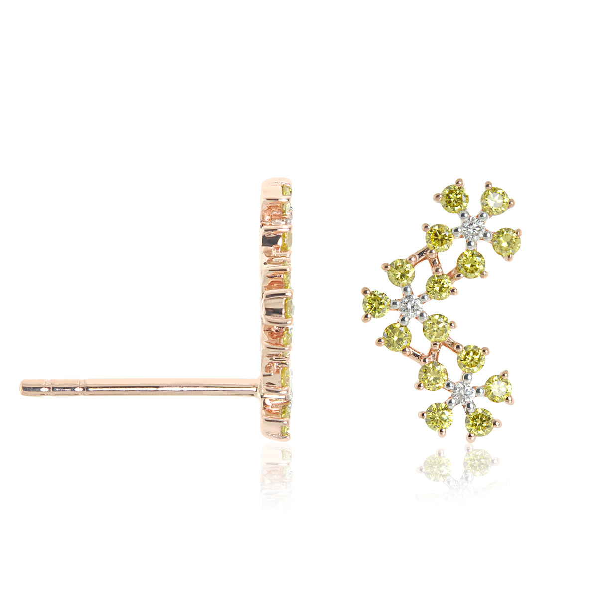 The Blooms 14K Gemstone Climber, Right