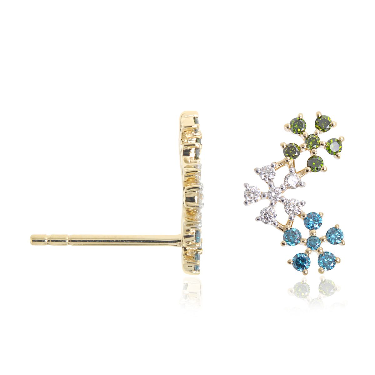 The Blooms 14K Gemstone Climber, Right