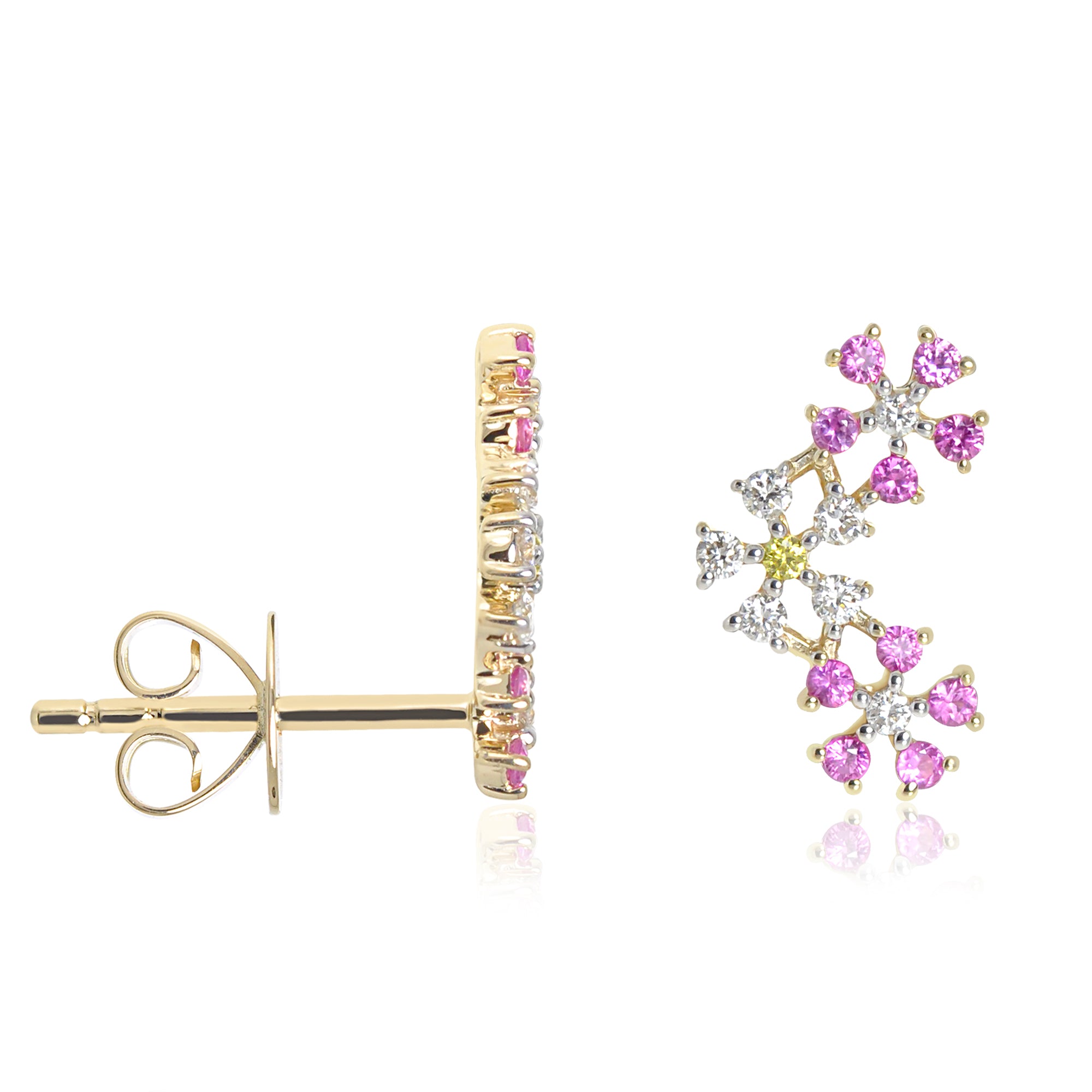 The Blooms 14K Gemstone Climber, Right