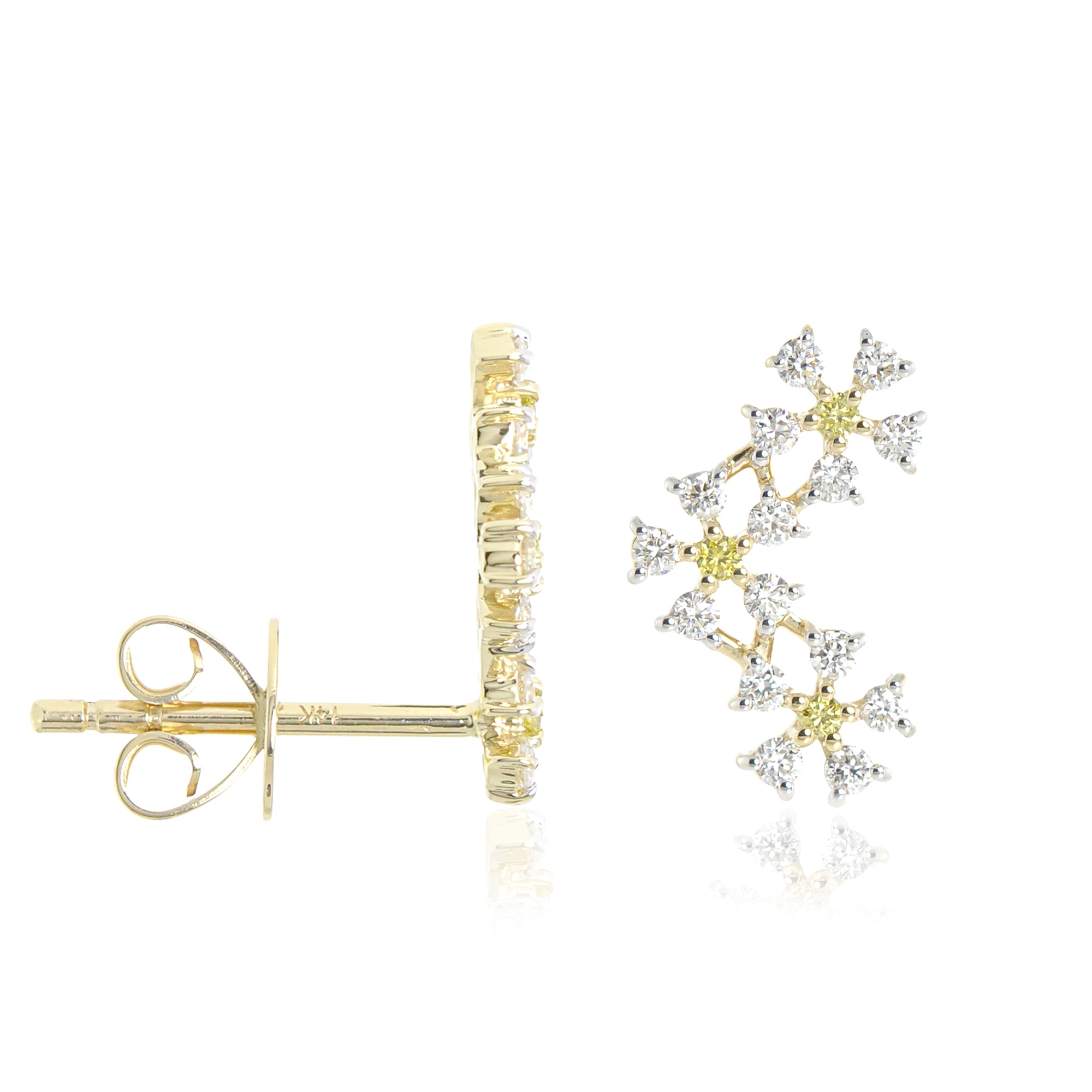 The Blooms 14K Gemstone Climber, Right