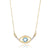 Honeycomb Gemstone & Diamond 18K Evil Eye Necklace