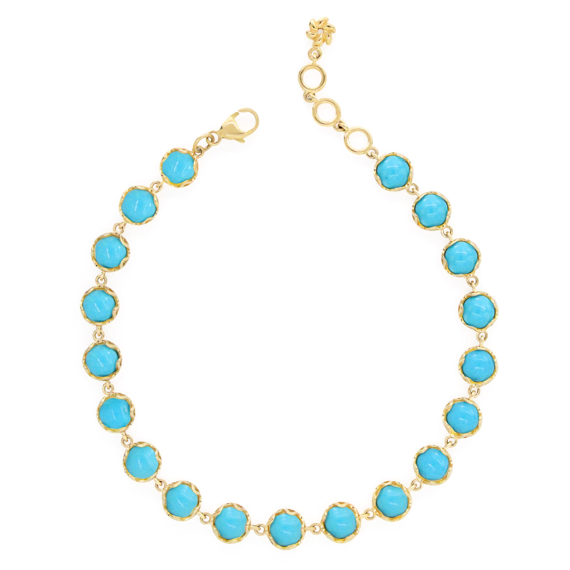 The Mama Bear 14K Cabochon Bezel Bracelet