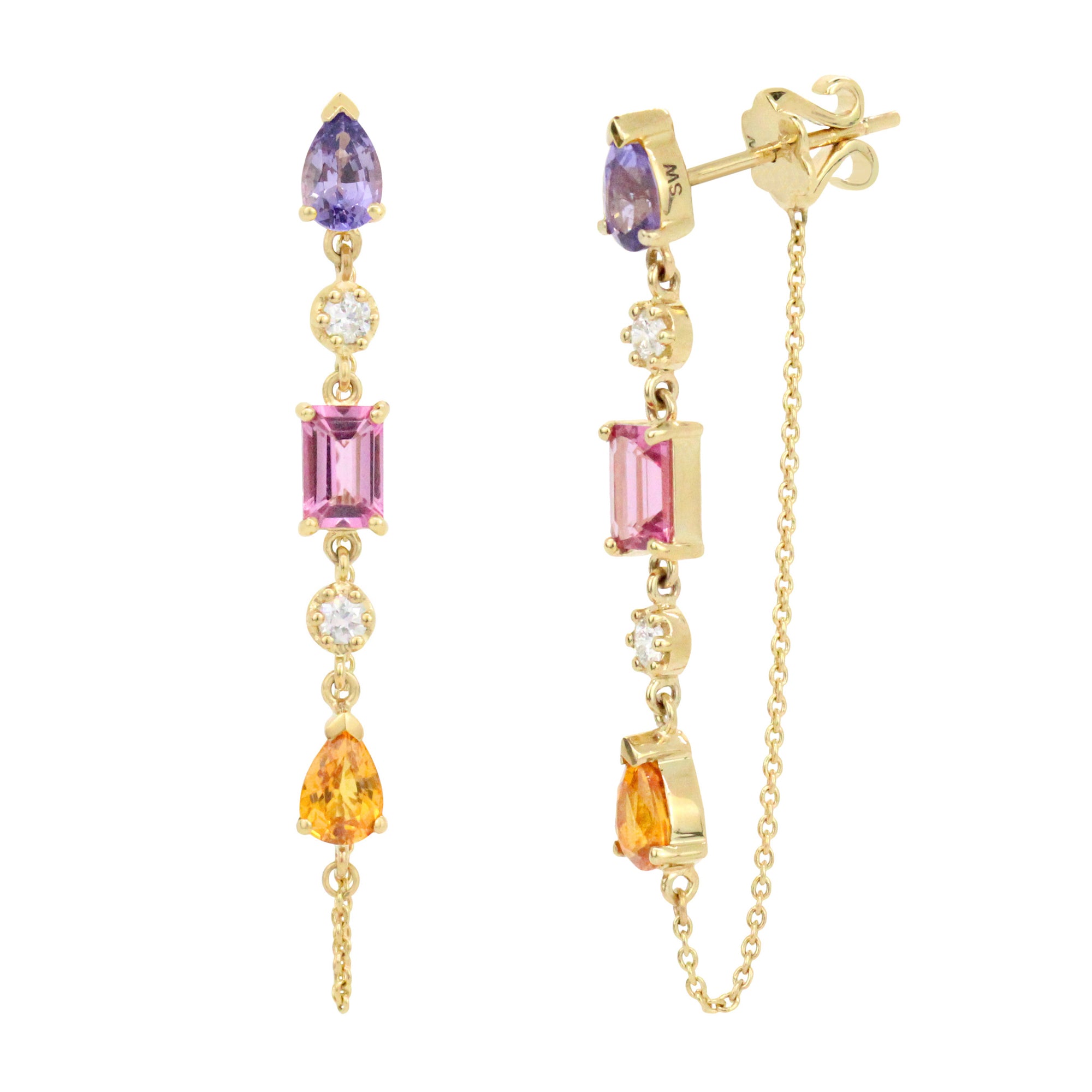 The Date Night 14K Gemstone Chain Dangles