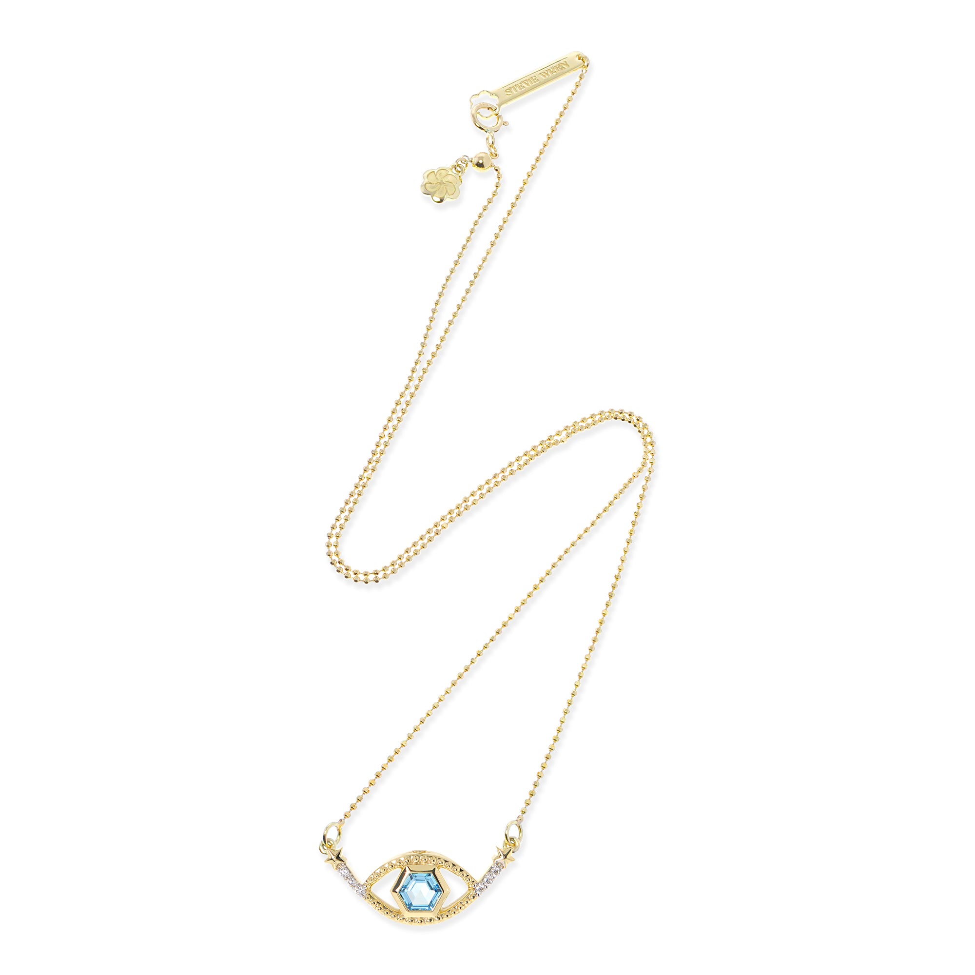 Blue Evil Eye Rose Gold Necklace – ThePeppyStore