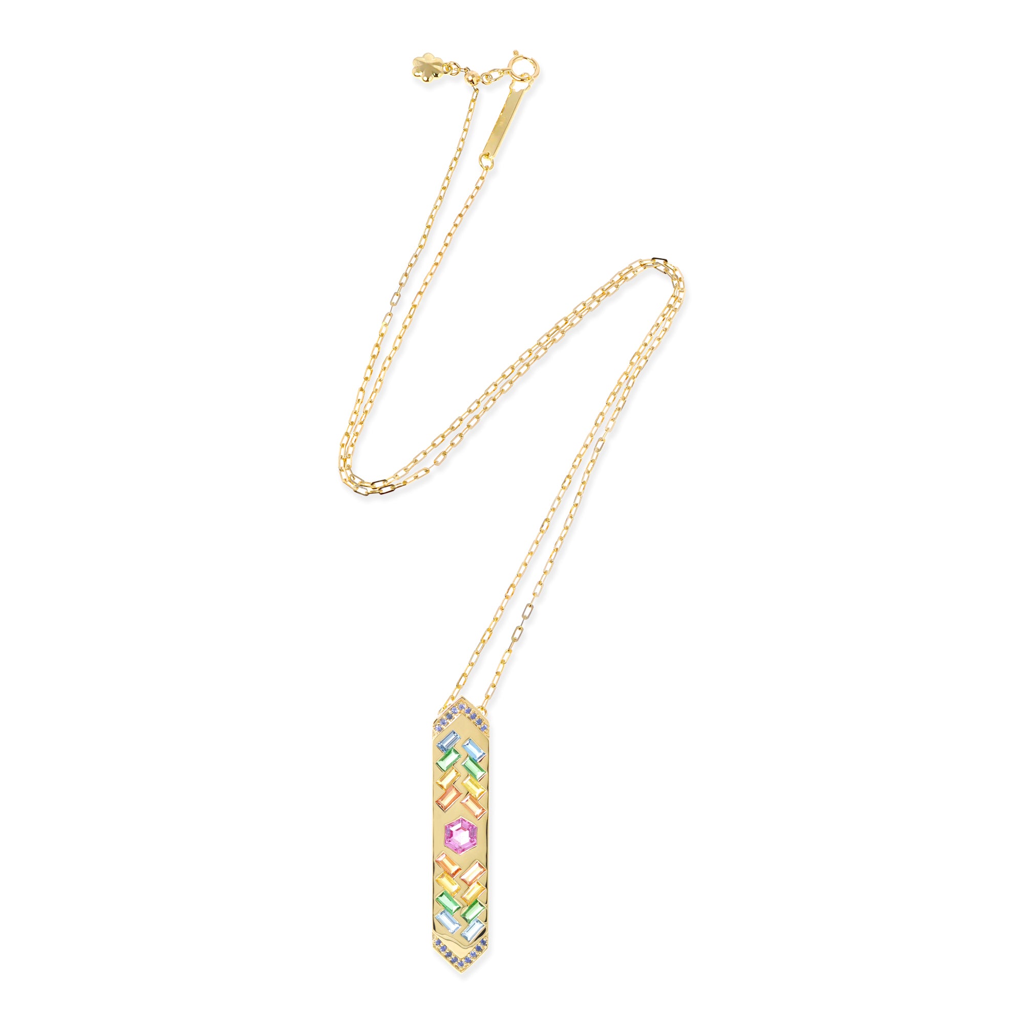 Collar con talismán de piedras preciosas de 18 quilates de The Guardian