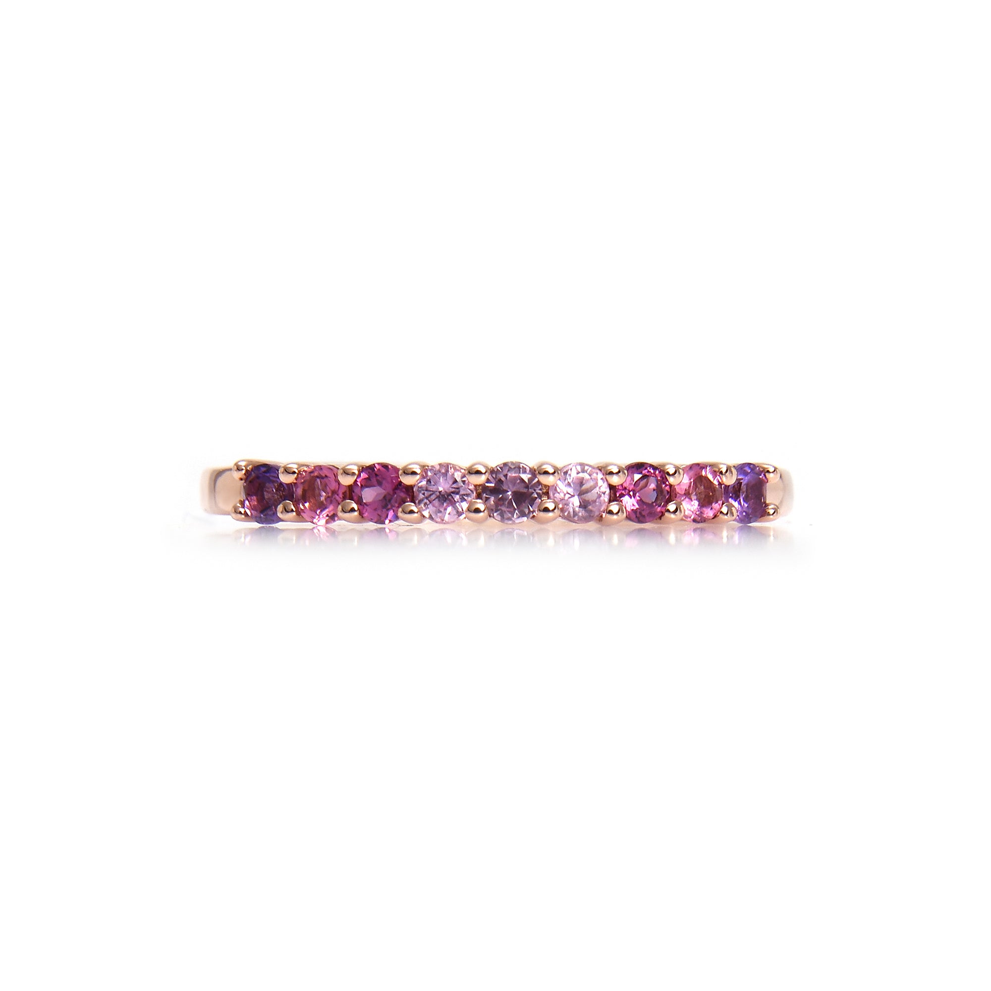 Gemstone 14K Raised Stacking Ring