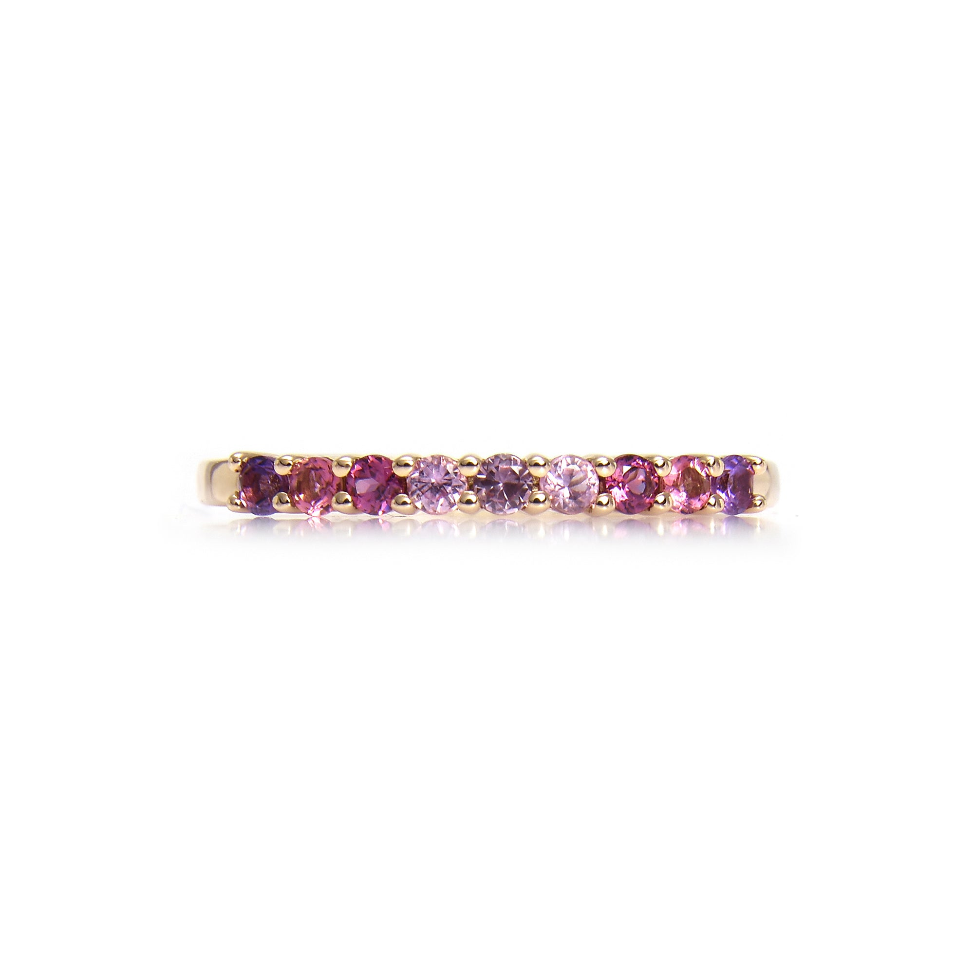 Gemstone 14K Raised Stacking Ring