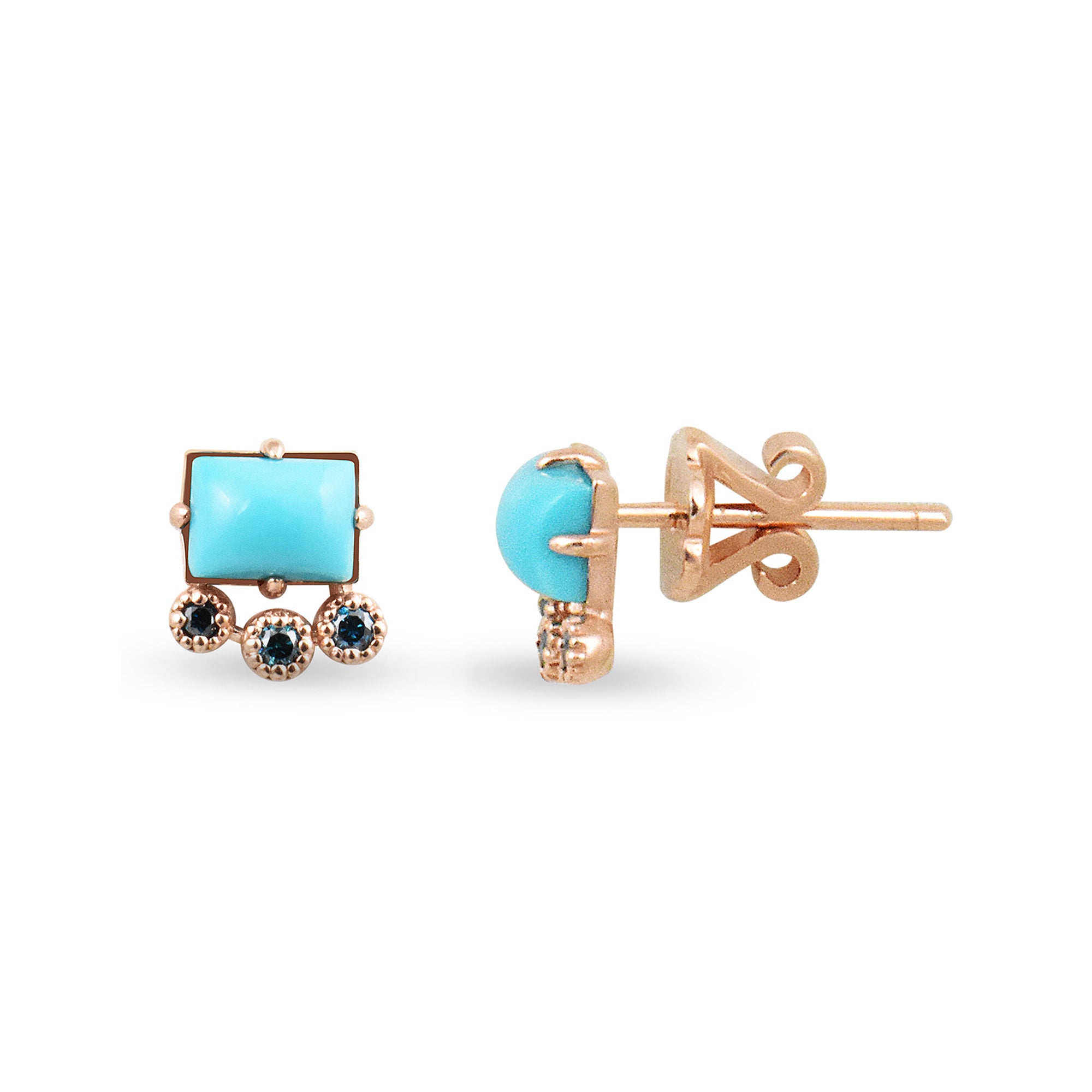 アクセサリー MASU STUDS DENIM NARROW BRACELET(INDIGO) Turquoise & Diamond 14K Geometric Stud - Stevie Wren
