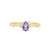 Anillo disperso de pera de 18 quilates con piedras preciosas y diamantes