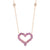 Gemstone 18K Retro Heart Necklace