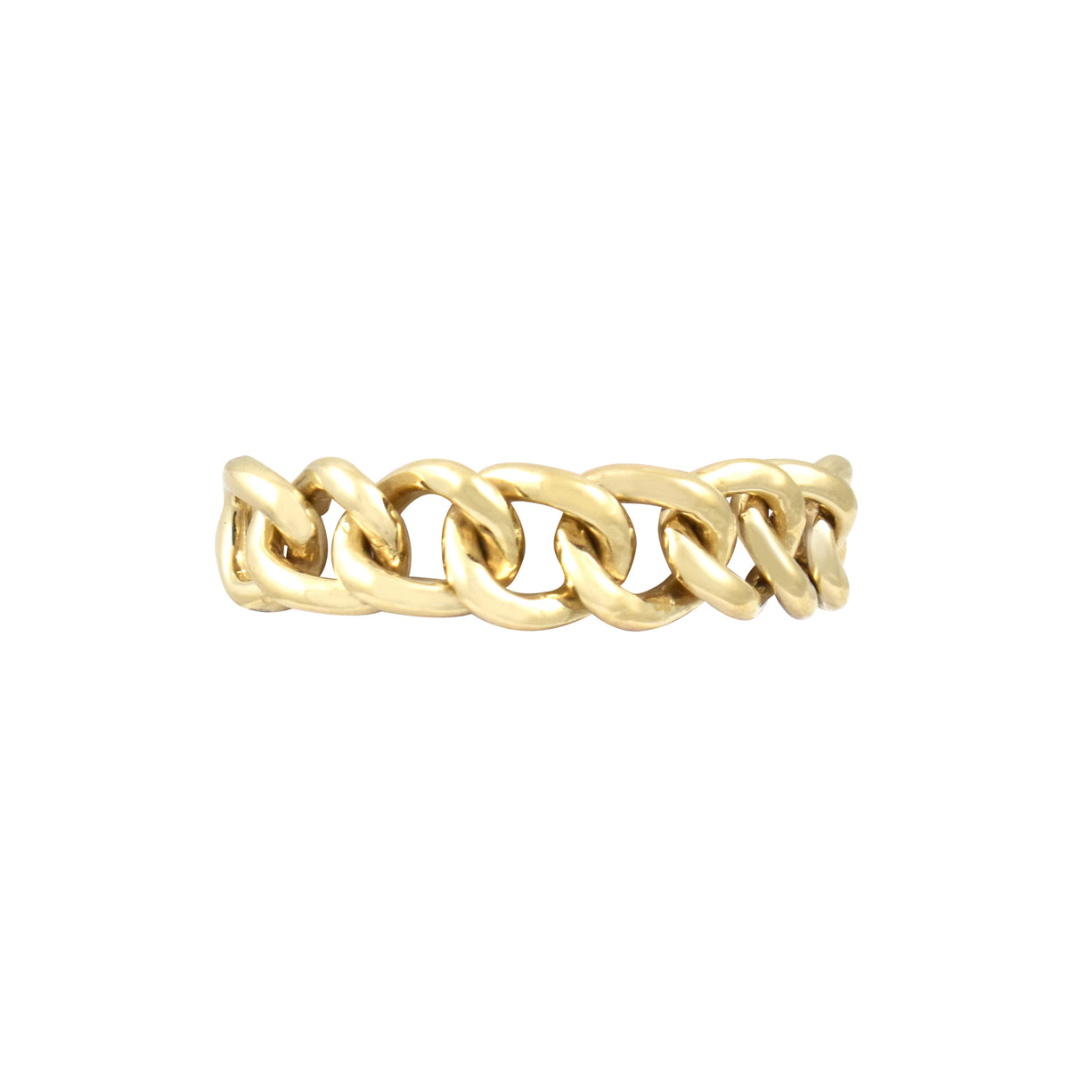 Curb Link 14K Chain Ring