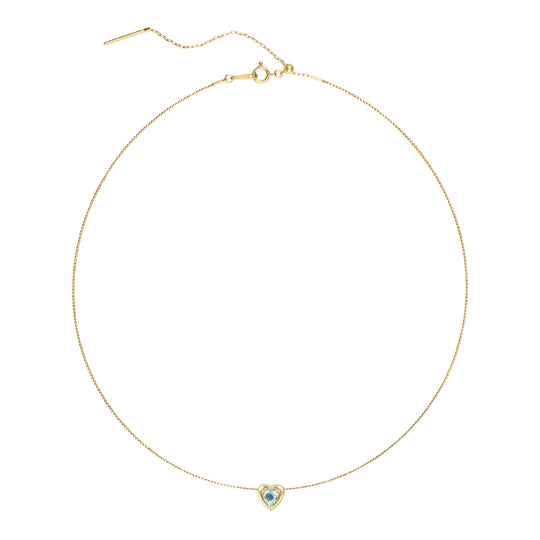 Collar GemDropp con corazón de diamantes y piedras preciosas