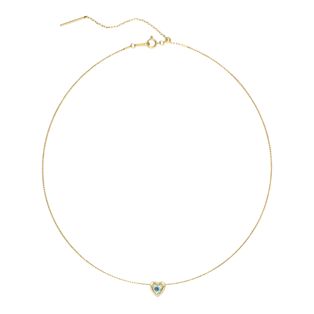 Gemstone &amp; Diamond Heart GemDropp Necklace
