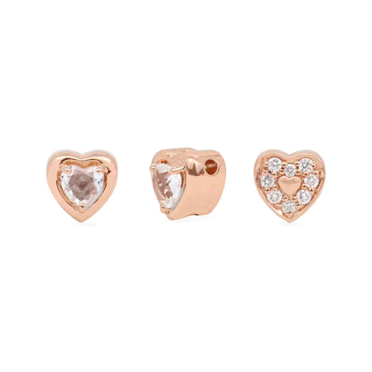 Gemstone &amp; Diamond Heart GemDropp Necklace