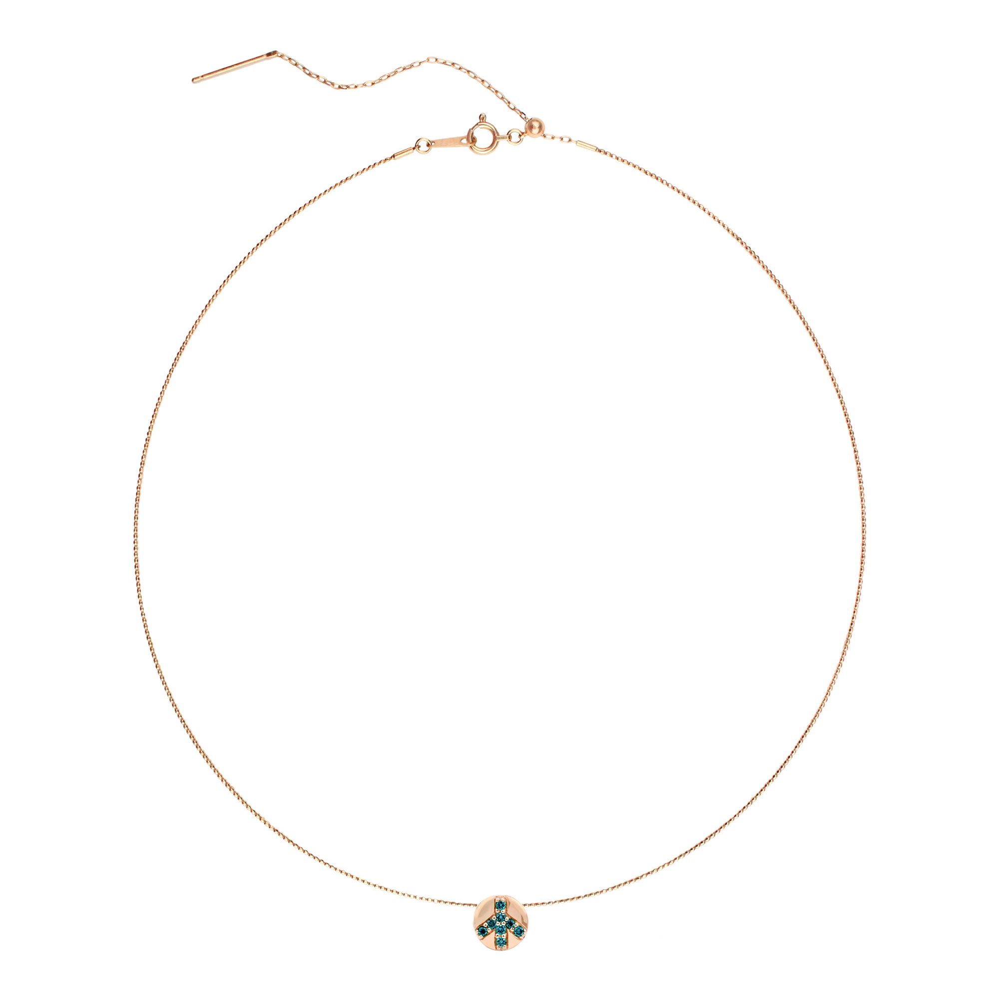 Diamond & Gemstone Peace GemDropp Necklace