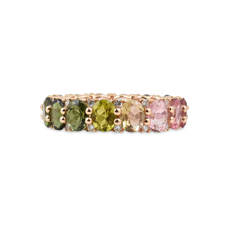 Watermelon Tourmaline 14K Eternity Band - Stevie Wren