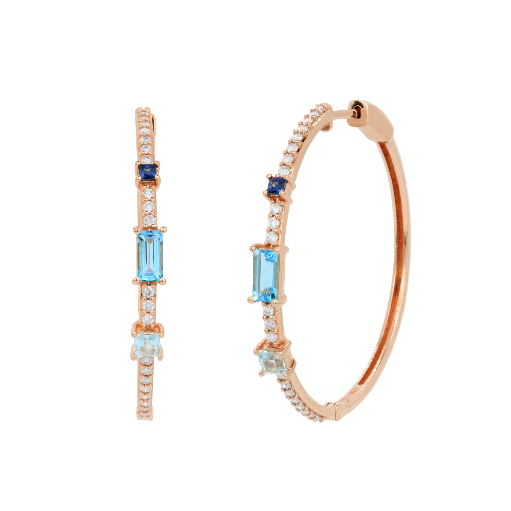 The Game Changer 14K Gemstone Hoops - Stevie Wren