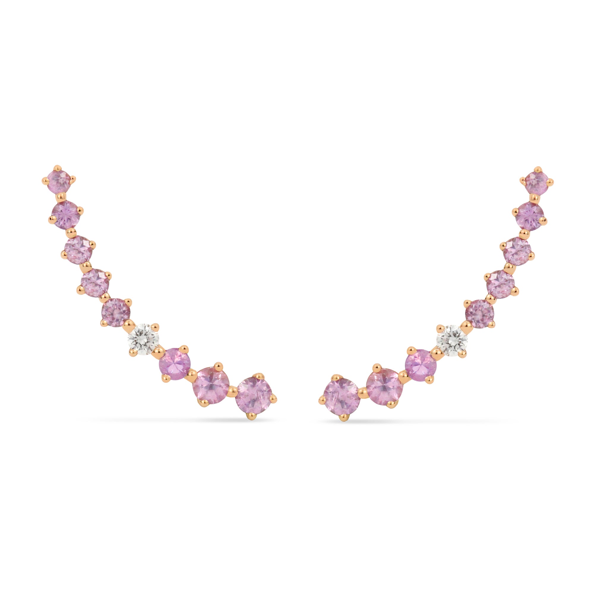 Escaladores clásicos de piedras preciosas de 18 quilates