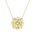 Gemstone 18K Poppy Flower Necklace